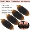 WIGER Marley Twist Braiding Hair Three-tone 1B/30/27 Afro Kinky Curly Crochet Hair Bundle 18 Inch 8 Packs Ombre Brown to Blonde Crochet Hair Weave for Braids Synthetic Pre-Separated Spring Afro Twist Hair Extensions for Faux Locs (1B/30/27)