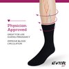 NEW YORK AVE Men's Diabetic Cotton Crew Socks - Loose Fitting Non-Binding Top Circulatory Cushion Bottom (Black 6 Pairs, 10-13)