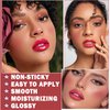 IONSGAKO 3PCS Lip Tint Stain Set Water Tint Vivid Color Lip Stain Long Lasting Waterproof Lip Gloss Moisturizing Multi-Use Matte Liquid Lipstick Lip and Cheek Tint Makeup - Set B
