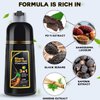 MEIDU Instant Black Hair Dye Shampoo Easy Hair Color Shampoo Hair Dye Shampoo 3 In 1 For Gray Hair Coverage For Women & Men Herbal Ingredients 16.9 Oz