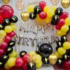 Red Black Yellow Balloons, 50 Pcs 12 Inches Cartoon Birthday Party Balloons with Confetti Balloon, Cartoon Game Theme Balloons for Kids Birthday Baby Shower Carnival Party Decor