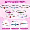 Equsion 48 Pcs Cross Necklaces Christian Religious Party Favors Include 24 Plastic Crystal Cross Necklace DIY Craft Gifts with 24 Bracelet for Vacation Bible Prize Favor (Cross)