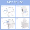 HIIMIEI Acrylic Tissue Box Cover 5.4x5.4x5.4'' Clear Tissue Holder Napkin Dispenser for Home Office Restaurant-Clear