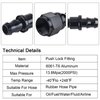 SYKRSS 10AN 90 Degree Push Lock Swivel Hose End Fitting For Rubber Fuel Line Black 2pcs