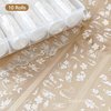 DANNEASY 10 Roll White Flower Nail Foil Holographic Nail Foils Transfer Foil for Nails 3D Nail Stickers Decal Nail Art Foil Sheets for Women DIY Manicure Decoration