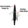 New Archery Products NAP DK4 Hunting Bow Spitfire Hybrid Mechanical 1 3/4" Cutting Diameter Compound Broadhead 3 Pieces Pack, 125 Grain