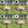Mademax 1W Solar Bird Bath Fountain Pump, Solar Fountain with 6 Nozzle, Free Standing Floating Solar Powered Water Fountain Pump for Bird Bath, Garden, Pond, Pool, Outdoor