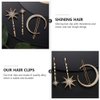 3 Sets/ 9pcs Stars and Moon Hair Clips Rhinestone Star Hair Pin Hair Barrettes