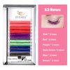 Colored Lash Extensions Easy Fan Volume Lashes 0.07 D 13mm Curl Pink White Red Purple Blue Green Dark Brown Mixed Individual Lash Extensions Self Fanning Volume Lash (0.07-D, 13mm)