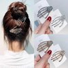 4Pcs Skeleton Hand Hair Clips Crystal Skeleton Hair Clips Punk Horror Halloween Hair Clips for Women Halloween Alligator Hair Clips Halloween Hair Accessories for Women Skeleton Accessories