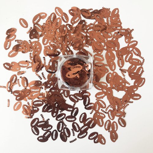 10 Grams/Pack - Football Rugby Ball Shape Glitter - Festival Rave Beauty Makeup Face Body Nail Art Decoration B0604