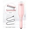 AmoVee Travel Hair Crimper Curling Iron, Professional Mini Hair Waver Three Barrel Curling Iron, Hair Crimper Small Negative Ions, Dual Voltage 100-240V (0.59 Inch)
