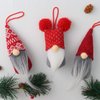 D-FantiX Gnome Christmas Ornaments Set of 6, Handmade Swedish Tomte Gnomes Decorative Ornaments Plush Christmas Decorations Tree Hanging Scandinavian Santa Elf Home Table Decor 2023