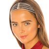Jeairts Rhinestone Head Chain Forehead Bridal Headband Elastic Crystal Hair Band Halloween Prom Hair Jewelry for Women (1-Silver)