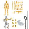 T13 Action Figure Set (Assembly Completed), 3D Printed Multi-Jointed, Titan 13 Action Figures, Multi-Articular Lucky Mobile Robot Nova T-13,Desktop Decorations for Game Lovers Toys (Gold/Sliver)