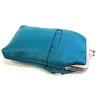 Women 100% Pure Leather Cigarette Case Lighter Match Pocket Zipper Coin Pouch -4 Color (Teal)