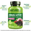 NATURELO Immune Support – Vitamin C, Elderberry, Zinc, Echinacea – Natural Immunity Boost w/Antioxidant, Herbal & Mineral Defense - Twin Pack - 120 Vegan Capsules