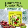 PowderVitamin Electrolytes Powder Plus (20 Servings) Strawberry Kiwi Electrolyte Powder Zero Calorie Keto,0 Sugar,No Maltodextrin,1000mg Potassium,120mg Calcium,120mg Magnesium, Pink Himalayan Salt