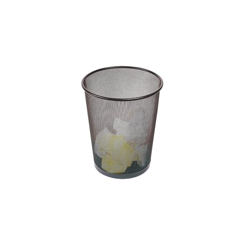 Brighton Professional Black Wire Mesh Round Wastebasket, 5 gal.