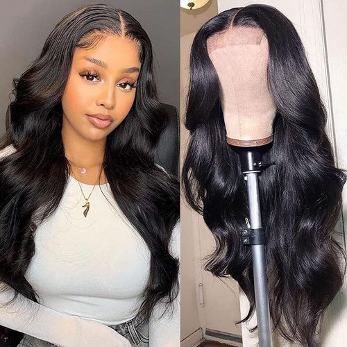 Siji Mei Body Wave Lace Front Wigs Human Hair for Black Women 4x4 Lace Closure Wigs Human Hair Pre Plucked 180% Density Brazilian Glueless Wigs Human Hair 30 Inch