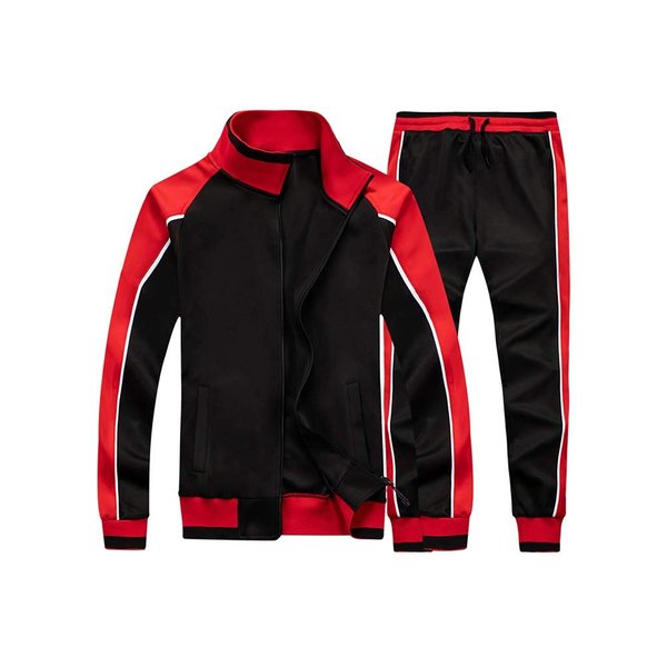 Litteking Men's Tracksuits Sweat Suit Casual Long Sleeve 2 Piece Outfit Sports Jogging Suits Set Black XL