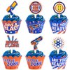Cracoo Dart War Party Cupcake Toppers Wrappers Kids Birthday Gun Picks Target Bullet Dart War Party Supplies Decoration -48 Piece