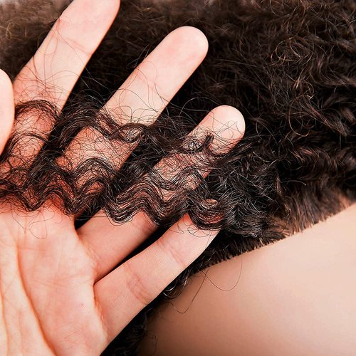 Morris Mannequin Head With 100% Human Hair Curly Hair Training Head Manikin Head Cosmetology Doll Head for Hairdresser Girls Practice Styling Braiding with Clamp Stand (SY)