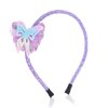 Doneace Butterfly Headband Purple Sparkly Hair Bands for Women Girls Cute Glitter Hair Hoop Hair Accessories Costume Headdress for Holiday Birthday Decoration Party Supplies Gift 1PCS