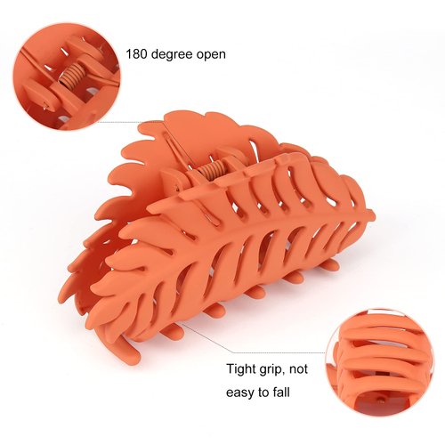 AMCAMI Hair Claw Clips - 3.7inch Non-slip Strong Hold Clips for Thick, Trendy Banana Jaw Clips - 8 Pack Hair Accessories for Women and Girls