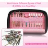 Nail Drill Bits Holder, (ONLY CASE) Nail Drill Kit Organizer Storage Case,Waterproof and Dustproof Portable Organizer Bag, Efile Nail Bits Displayer Organizer Container, for Manicure Tools