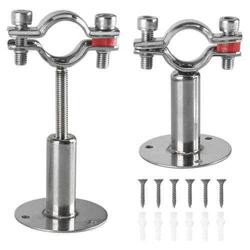 Eyourlife 2 PCS Stainless Steel Ceiling Pipe Bracket, Wall Mount Ceiling Pipe Support, Adjustable Pipe Support Clamp Pipe Straps with Screws, Fit for Dia 32mm 1 inch Pipe