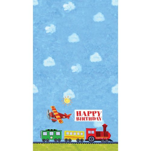 Creative Converting "On The Go" Plastic Table Cover, 54 by 108-Inch