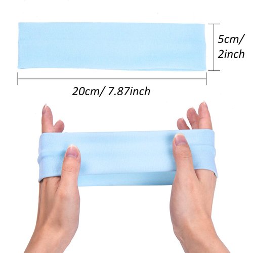 DERAYEE Women Yoga Hair Bands, 12 Colors Soft Elastic Headbands for Sport Workout Head wrap accessories