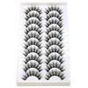 SYlashes False Eyelashes 15mm Faux Mink Lashes Fluffy Thick Crossed Soft Wispy Luxury Volume Fake Lashes 10 Pairs Pack