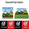 Farm Tractor Paper Napkins for Tractor Birthday Party Supplies Tractor Disposable Paper Farm Tractor Themed Luncheon Paper Napkins Tractor Party Tableware Barnyard or Farm Theme Party Supplies(40 Pcs)