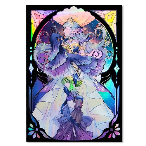 50 PCS 63mm x 90mm Foil Anime Card Sleeves for Japanese Size Trading Cards, Top Loading Card Sleeves for YGO Trading Card