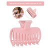 Haosie 15PCS Hot Roller Clips, Curler Claw Clips for Girls Women, Hair Section Fixing Clamps, Holding Hairdressing Tool for Long and Medium Hair (Pink)