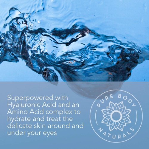 Pure Body Naturals Age-Defying Eye Gel for Wrinkles and Circles, Eye Cream for Under Eye Bag Treatment, 1.7 Fl. Ounce