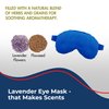 SensaCare Lavender Eye Mask - Weighted Eye Mask for Relaxation and Yoga - Cold Therapy Eye Masks for Women, Men - 1 Eye Mask Blue