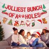 Christmas Vacation Decorations, NO-DIY Friendsmas Christmas Party Decorations includes Jolliest Bunch Of Banner and Christmas Vacation Party Supplies Garland for Ugly Christmas Decorations