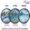 Altura Photo 52MM Lens Filter Kit - Includes 52MM ND Filter, 52MM Polarizer Filter, 52MM UV Filter - UV, CPL Polarizing Filter, Neutral Density for Camera Lens with 52MM Filters + Lens Filter Case