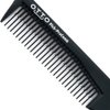 OTTO: 7.5" Five Metal Prong Comb Pin Tail comb (Carbon Fiber Anti Static Heat Resistant) (1 Pack)