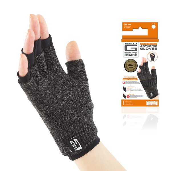 Neo G Arthritis Gloves - Compression Gloves for Arthritis for women and men, RSI, Joint pain - Dual Layer System for Optimum Mobility, Flexibility, Warmth and Comfort – S - Class 1 Medical Device