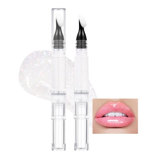 DAGEDA Glitter Lip Gloss, Long-lasting and Highly Pigmented Lip Gloss with Shimmery Finish, Sparkle Glossy Lip Stain for Women Makeup, Watery and Hydrating Shimmer Lip Oil (04 Dazzle)
