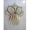 Crystal hair comb barrette clip bridal clip bridal barrette Set A: (Primary color: Silver)