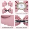 inSowni 5 Pieces Decorative Big Bow French Hair Barrettes with Pearl Rhinestone Spring Hair Bow Clips Pins Grips Accessories for Women Girls Teens Kids