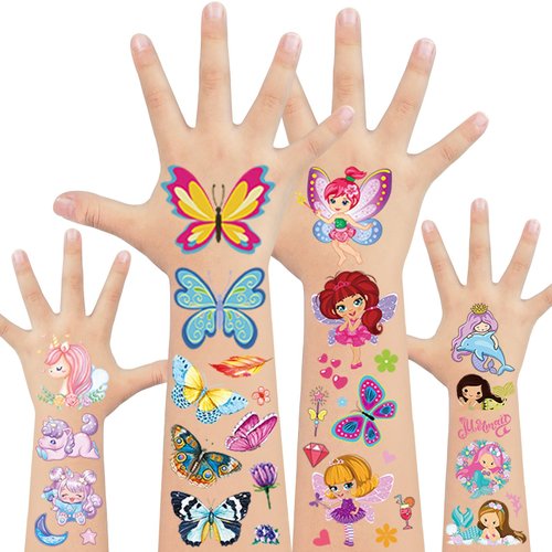 EMOME 300 Styles Kids Tattoos Temporary for Girls, Tattoo Stickers for Kids Party Favors Supplies Fillers, Temporary Tattoo Kids for Girl Birthday Decorations(50 Sheets)