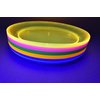 DIRECTGLOW LLC Blacklight Reactive Party Plates with FREE Blacklight Balloons (40, 10.25 inch)