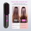QUMOX Cordless Hair Straightener Brush, Portable Straightening Brush for Travel, Mini Hot Ionic Straightener Comb for Women, Ceramic Coating, Lightweight for Touch-ups (Charger Not Included)