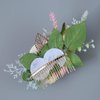Abbie Home Flower Hair Comb - Floral Boho Comb with Rose Berry Handmade Bridal Crown Wedding Floral Headpiece (Blush Pink)
